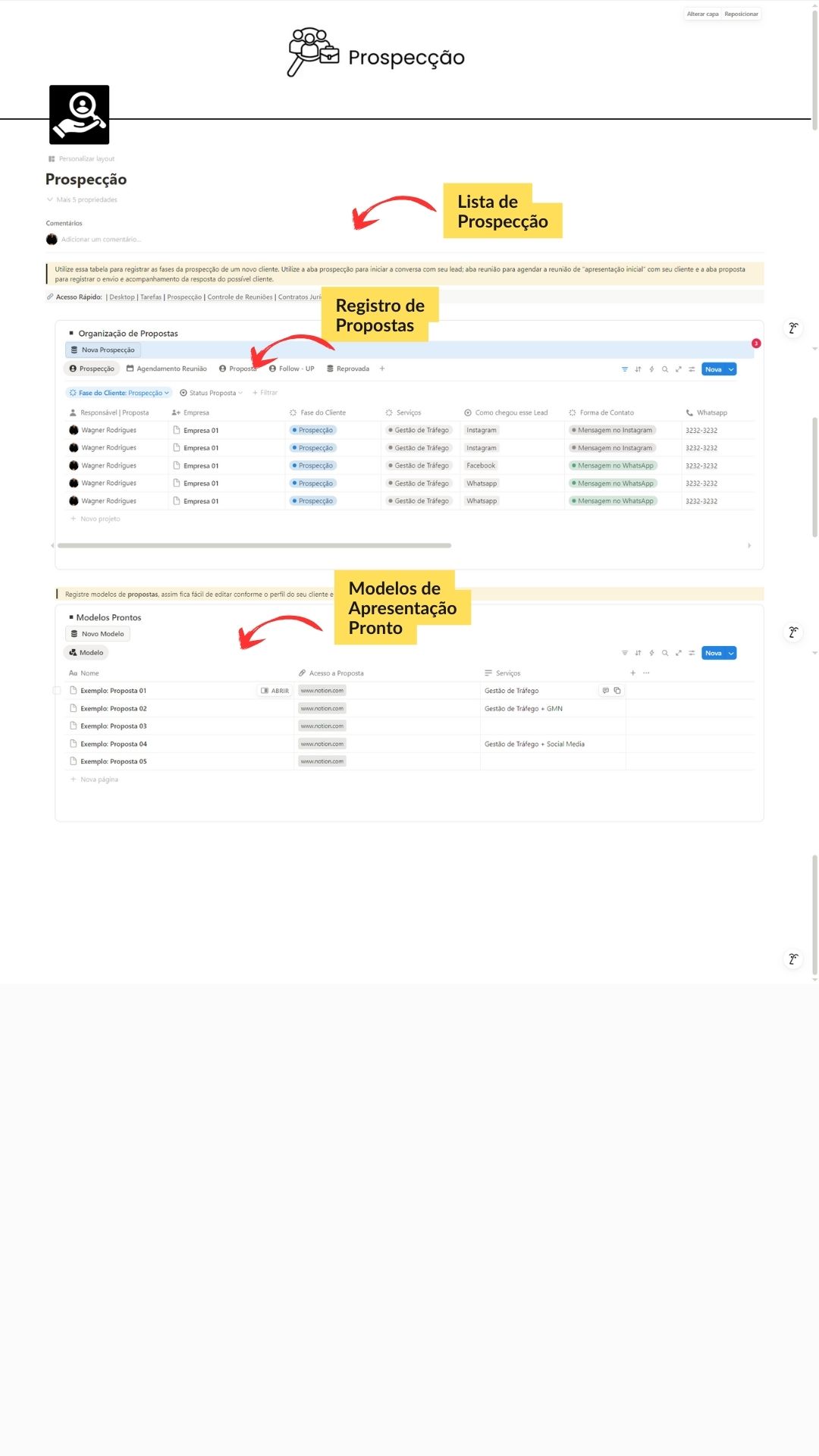 Ferramenta de gestão de tráfego para empresas Notion para controle de clientes e campanhas Gestão de tráfego digital com Notion Notion pronto para gestores de tráfego Notion para marketing digital